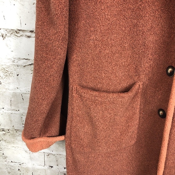 Bryn Walker Long Fleece Duster Cardigan Coat Small - Picture 2 of 8
